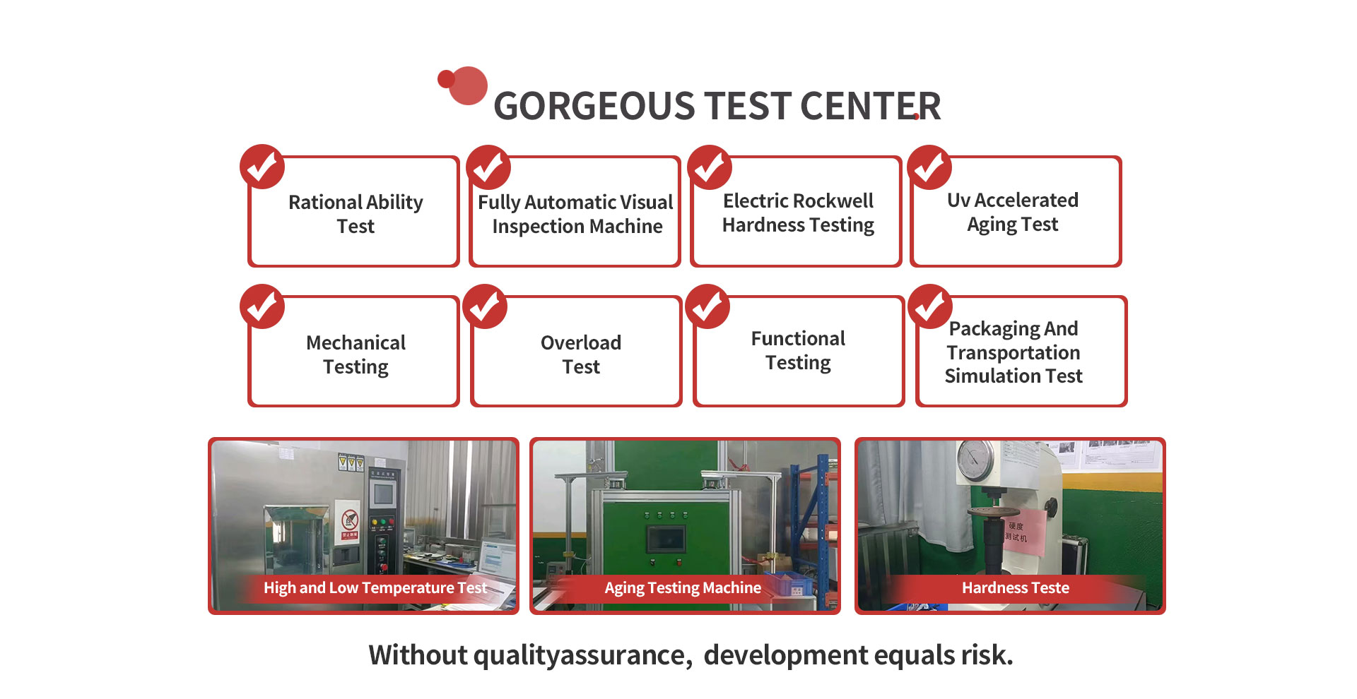 Gorgeous Hardware quality testing center